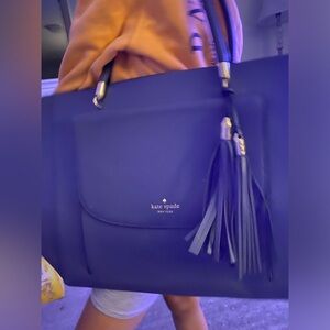 Kate Spade.  Navy blue xxl tote  bag can be used for travel/ diaper bag/ work